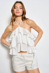 Bori Frill Halter Top
