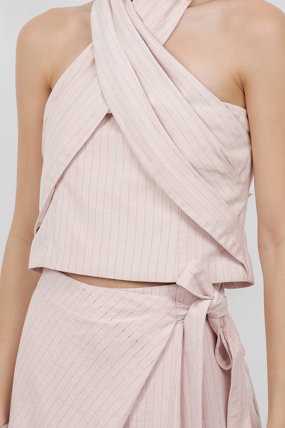 Blush Hour Wrap Halter Top