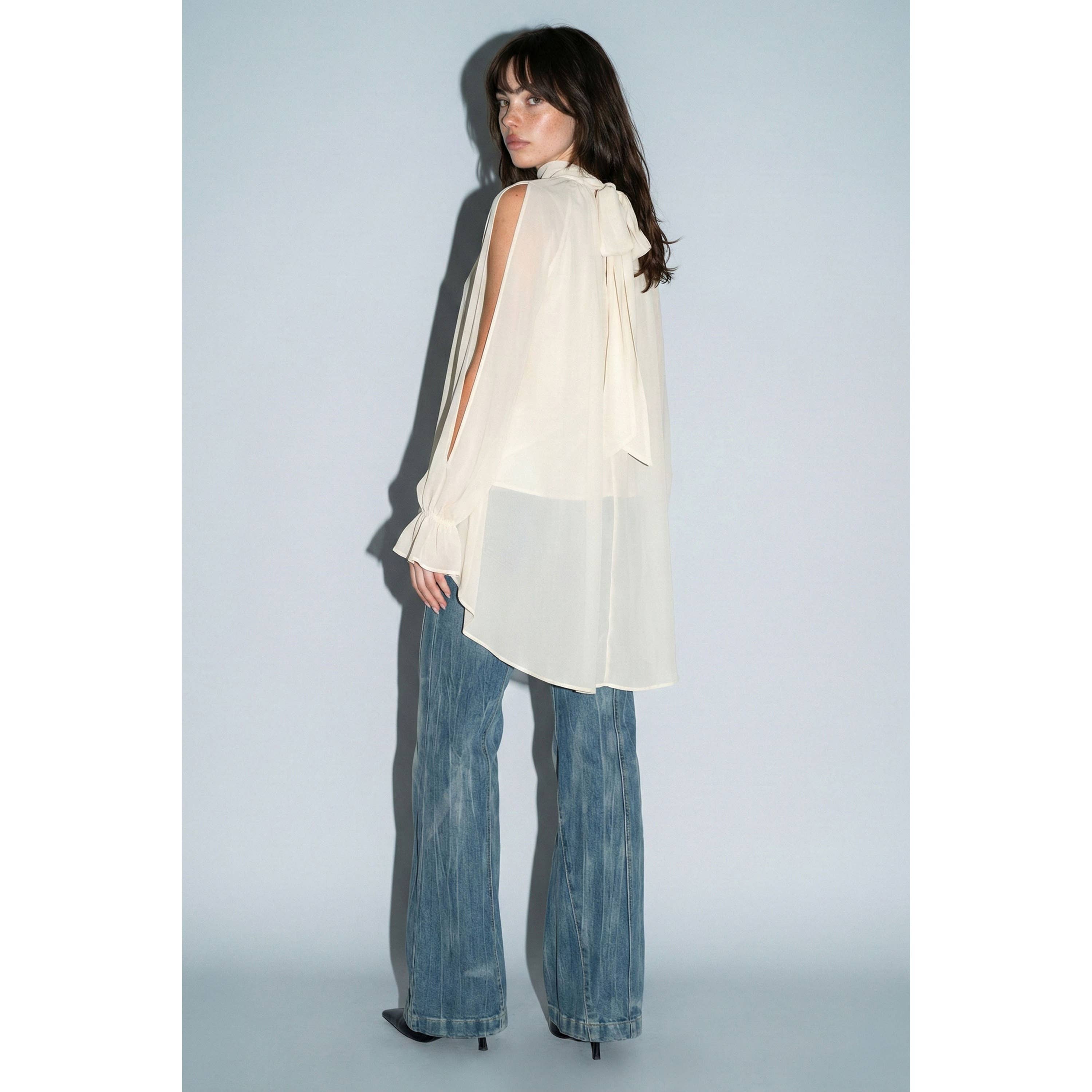 Celeste Split-Sleeve Blouse