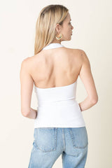 Camila Strapless Ruched Halter Top