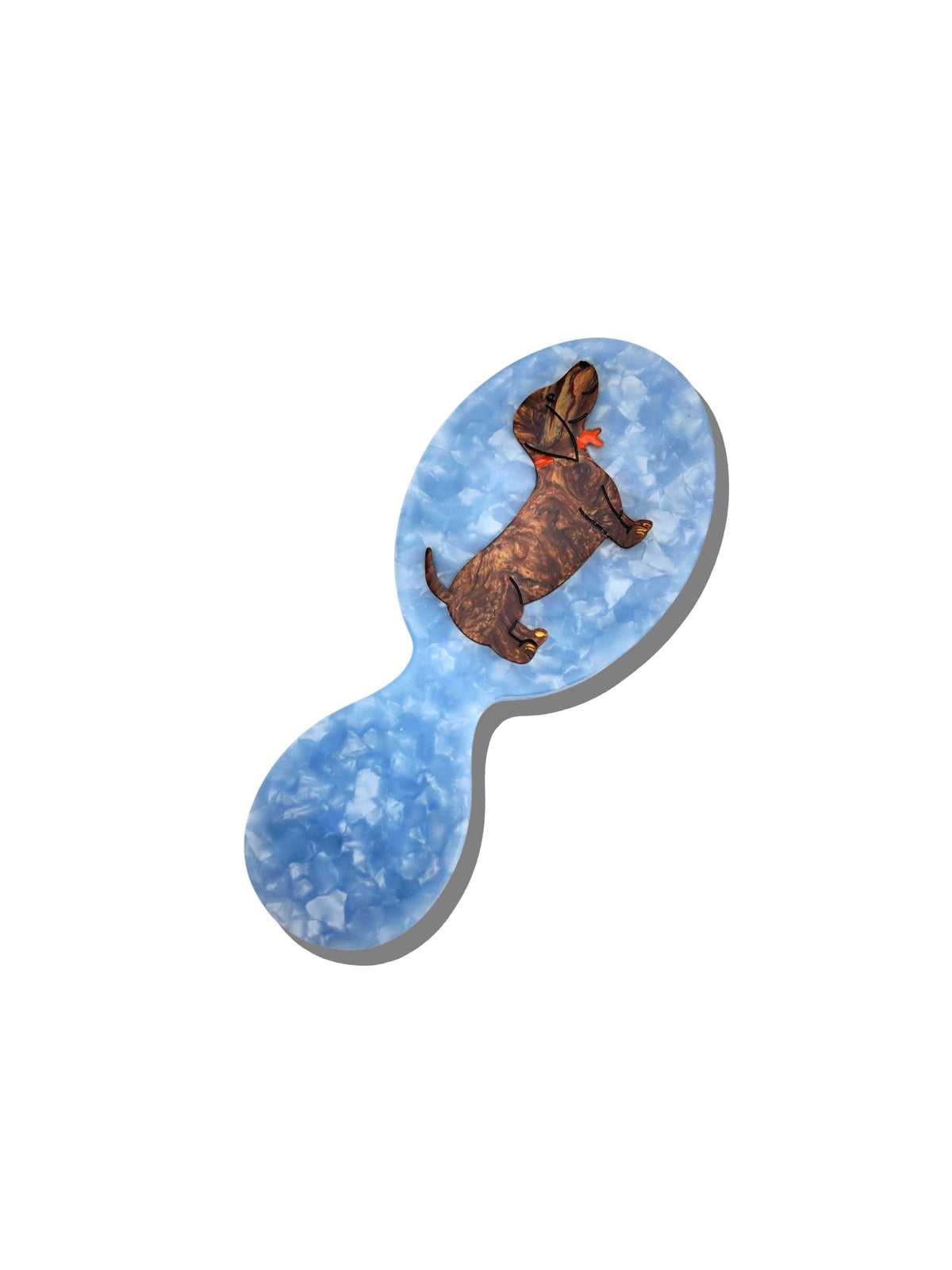 Hand-painted Dachshund Handbag Hero Brush | Eco-Friendly