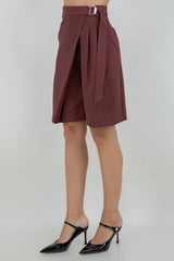 Merlot Wrap Bermuda Shorts