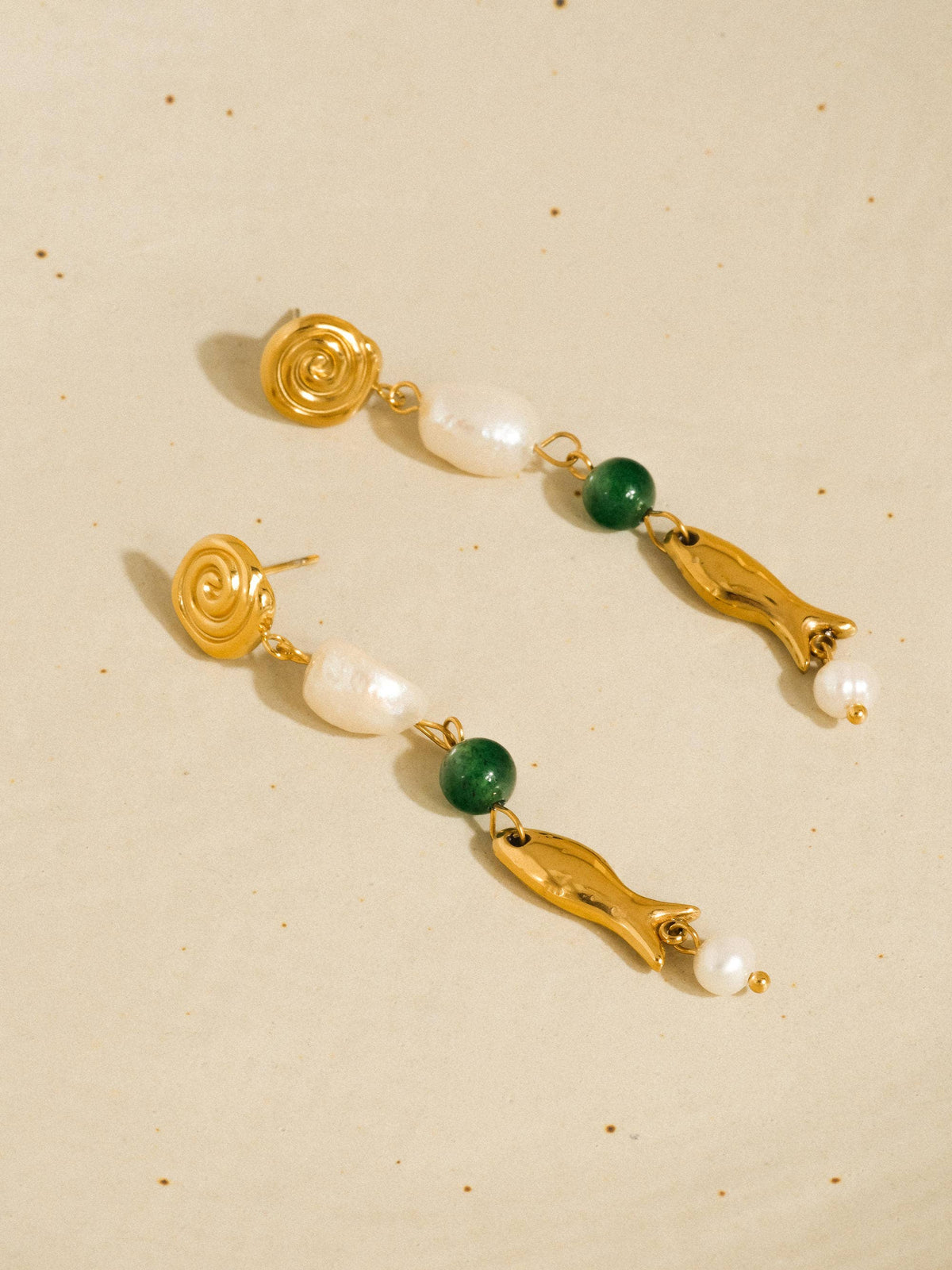Palermo Pearl Fish Earrings