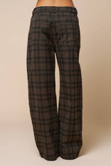 Plaid Barrel Pants