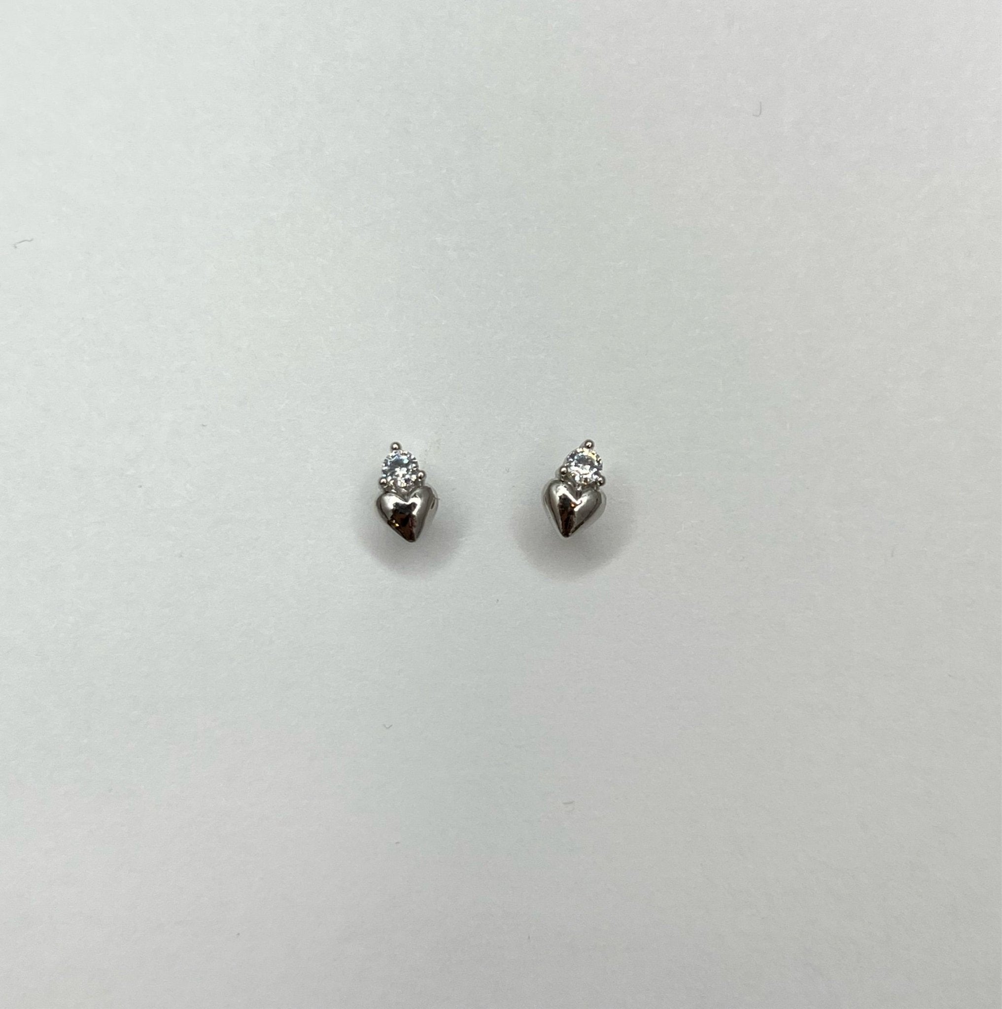 Mini Studded Heart Earrings