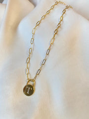 Padlock Initial Necklace